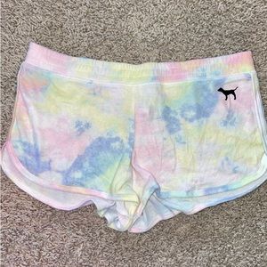 Victoria’s Secret PINK Sleepwear Knit Sleep Shorts Tie Dye Size Medium